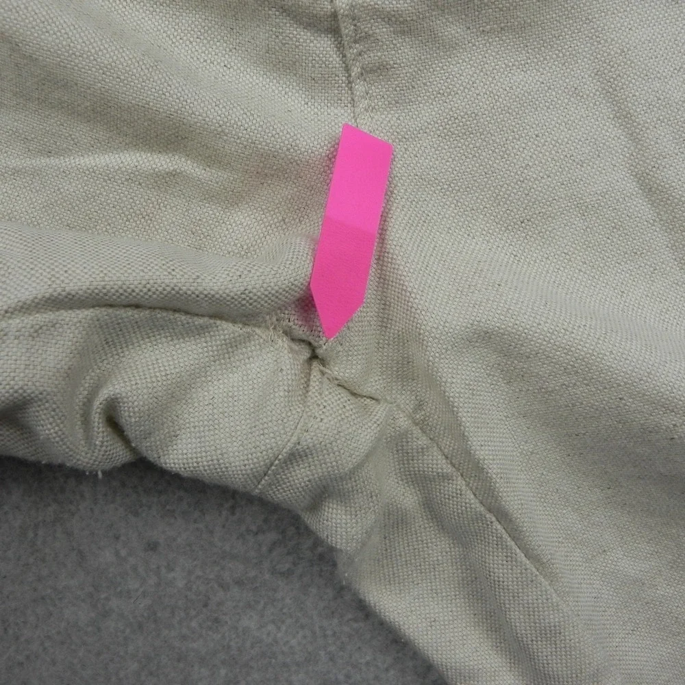 Roundtree & Yorke Pants Mens 44x30 Relaxed Fit Linen Cotton Pleated Cuffed Beige